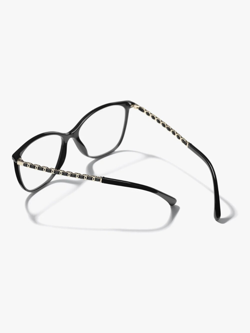 BNIB! Chanel CC Square Blue Light Glasses Acetate, Metal & Calfskin, Black W/COA - Picture 7 of 16